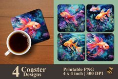 Fish Underwater Coaster Sublimation Designs Product Image 1