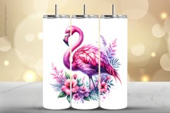 Flamingo Tumbler Wrap| Tumbler Sublimation Wrap Product Image 1