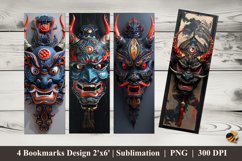 Mask Arts Bookmarks Sublimation Design Product Image 1