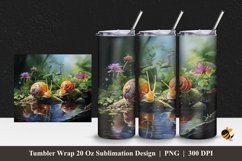 Snail Life Tumbler Wrap Sublimation Design 1 Product Image 1