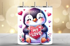 Penguin Tumbler Wrap| Tumbler Sublimation Wrap Product Image 1