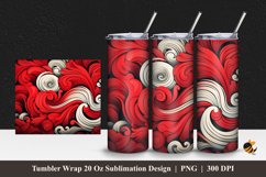 Handdrawn Art Tumbler Wrap Sublimation Design 1 Product Image 1
