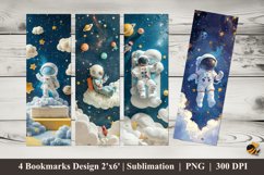 Astronaut Fantasy Bookmarks Sublimation Design Product Image 1