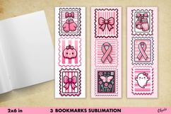 Bookmark Pink Stamp. Cancer Awareness Bookmark PNG Product Image 1