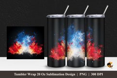 Painting Fire Tumbler Wrap Sublimation Design 1 Product Image 1