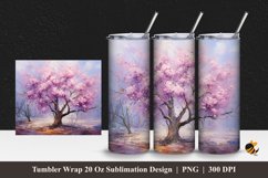 Majestic Tree Tumbler Wrap Sublimation Design 1 Product Image 1