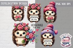 Valentine Love Animals Cute Quote Sublimation Design PNG Product Image 1