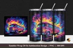 Ghost Bus Tumbler Wrap Sublimation Design 1 Product Image 1