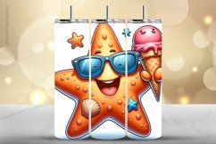 Star Fish Tumbler Wrap| Tumbler Sublimation Wrap Product Image 1