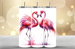 Flamingo Tumbler Wrap| Tumbler Sublimation Wrap Product Image 1