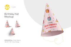 Birthday Hat Mockup Set Product Image 1