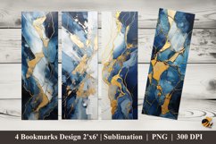 Marble Luxury Bookmarks Sublimation Design Product Image 1