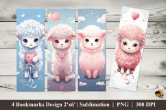 Baby Lamb Bookmarks Sublimation Design Product Image 1
