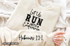 Let Us Run With Endurance - Christian Sleeve T-Shirt Design Product Image 1