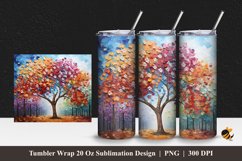 Trees Best Wonderful Tumbler Wrap Sublimation Design 1 Product Image 1
