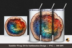 Wood Art Tumbler Wrap Sublimation Design 1 Product Image 1