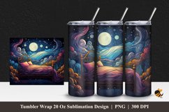 Fantasy Bed Tumbler Wrap Sublimation Design 1 Product Image 1