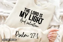 The Lord Is My Light And - Christian Sleeve T-Shirt Design Product Image 1