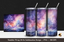 Lightning Cloud Tumbler Wrap Sublimation Design 1 Product Image 1