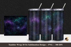 Galaxy Sky Glitter Tumbler Wrap Sublimation Design 1 Product Image 1