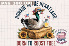 Retro Goose 4th of July PNG Sublimation - Independence Day Product Image 1