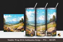 Big Stones Tumbler Wrap Sublimation Design 1 Product Image 1