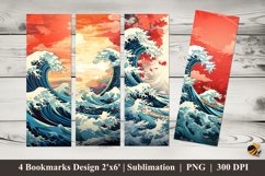 Wave Art Bookmarks Sublimation Design Product Image 1