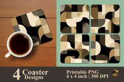 Harmony Abstract Geometric Coaster Sublimation Design Product Image 1
