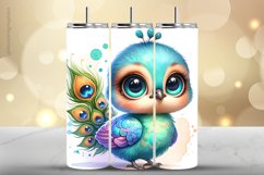 Peacock Tumbler Wrap| Tumbler Sublimation Wrap Product Image 1