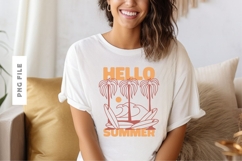 Hello Summer Retro Summer Sublimation T-shirt Design Product Image 1