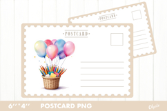 Back to School Card PNG. School Postcard PNG Product Image 1