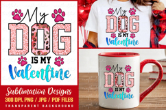 Valentine Dog Sublimation PNG, Valentine T Shirt Design Product Image 2