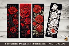 Rose Elite Bookmarks Sublimation Design Product Image 1