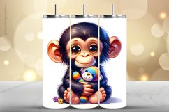 Monkey Tumbler Wrap| Tumbler Sublimation Wrap Product Image 1