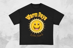 Warm Days Retro Summer T-shirt Design Product Image 1