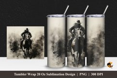 Cowboy Art Tumbler Wrap Sublimation Design 1 Product Image 1