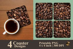 Natural Coffee Coaster Sublimation Designs Product Image 1