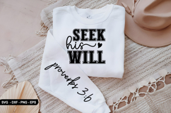 Seek HIS Will - Christian Sleeve T-Shirt Design Product Image 2