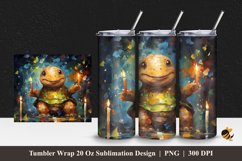 Turtle Monster Tumbler Wrap Sublimation Design 1 Product Image 1