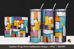 Painting Abstract Tumbler Wrap Sublimation Design 1 Product Image 1