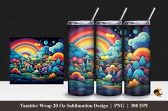 Rainbow Imagination Tumbler Wrap Sublimation Design 1 Product Image 1