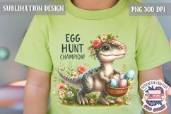 Cute Animal Dinosaur Sublimation Design PNG Spring Dino Product Image 1