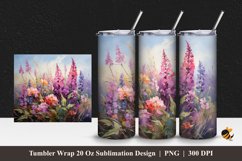 Flowers Garden Tumbler Wrap Sublimation Design 1 Product Image 1