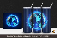 Beauty Globe Tumbler Wrap Sublimation Design 1 Product Image 1
