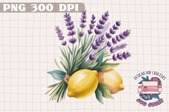 Sicilian Summer Market Clipart PNG Sublimation Fruit Lemon Product Image 1