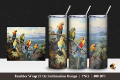 Flock of Birds Tumbler Wrap Sublimation Design 1 Product Image 1