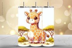 Girraffe Tumbler Wrap| Tumbler Sublimation Wrap Product Image 1