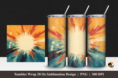 Retro Sun Tumbler Wrap Sublimation Design 1 Product Image 1
