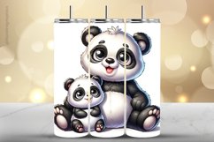 Panda Tumbler Wrap| Tumbler Sublimation Wrap Product Image 1