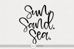 Sun. Sand. Sea. SVG | Minimal Beach Quote Design Product Image 1